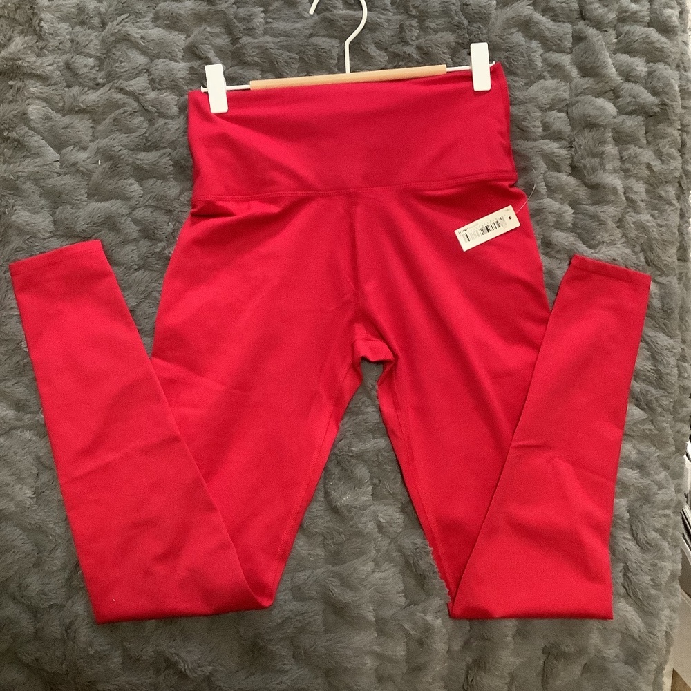 NWT Core 10 Women's All Day Comfort High-Waist Full-Length Yoga Legging, Red, XS